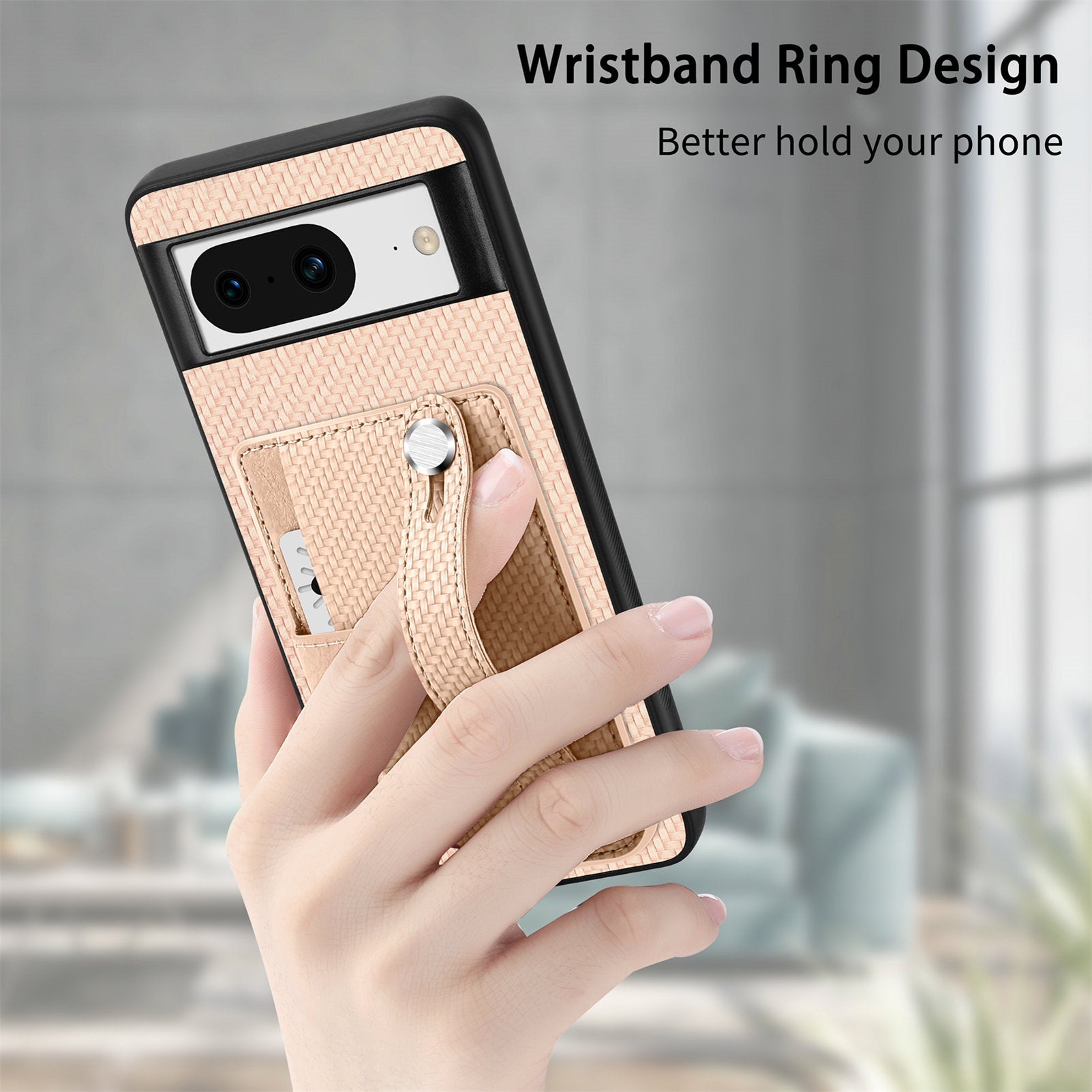 C1-01 For Google Pixel 8 Case PC+TPU+Leather Card Slots Phone Cover with Wristband Design C1-01 For Google Pixel 8 Case PC+TPU+Leather Card Slots Phone Cover with Wristband Design
